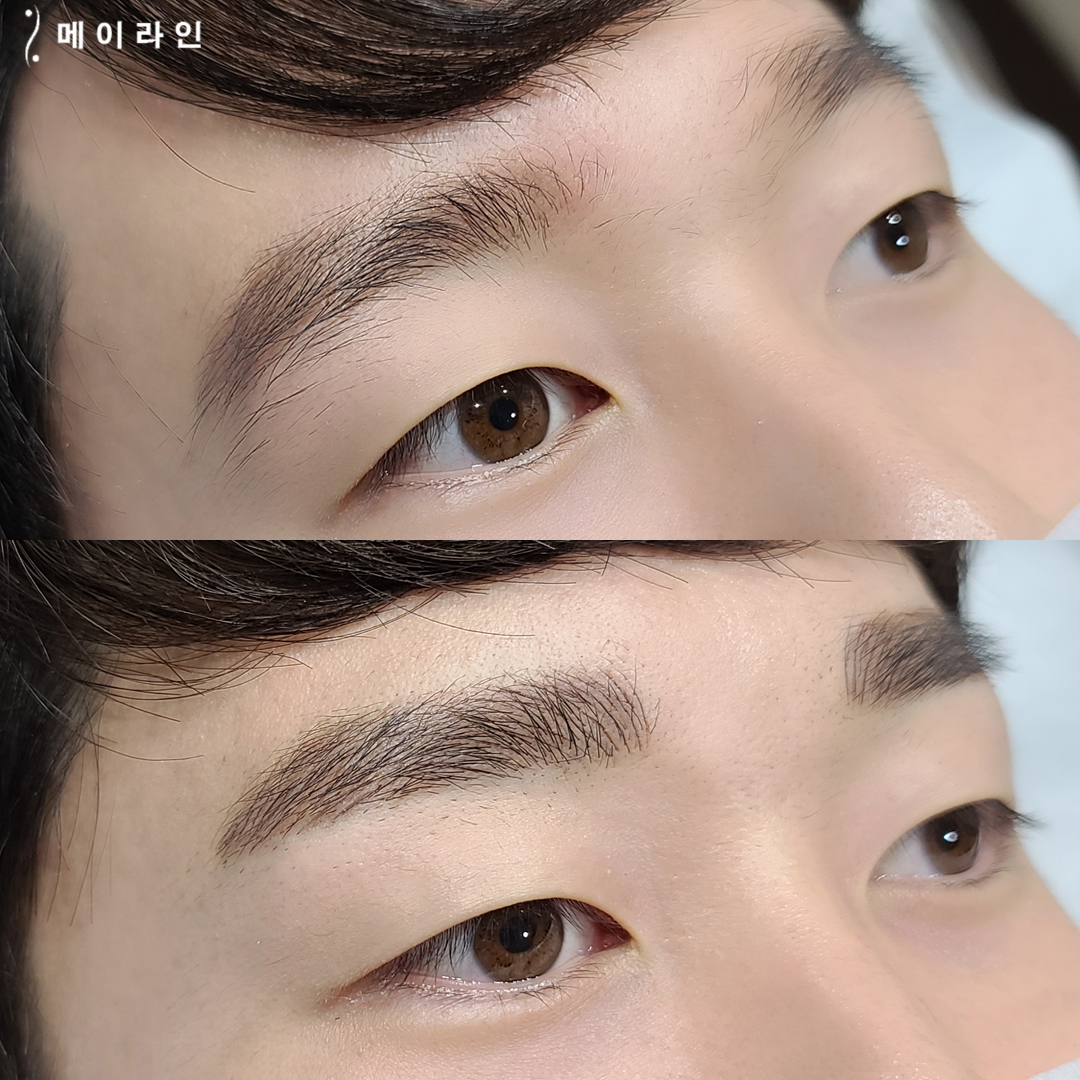 きれいな眉毛を作る男性眉毛アートメイク