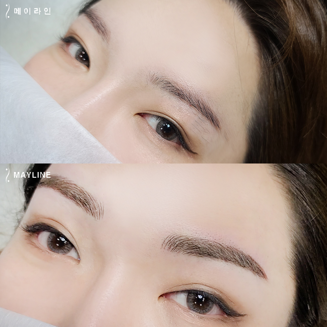  以自然纹眉显得整齐的眉毛模样