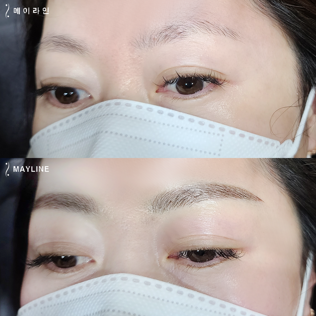 把眉毛纹身痕迹自然遮盖的雾加丝眉毛