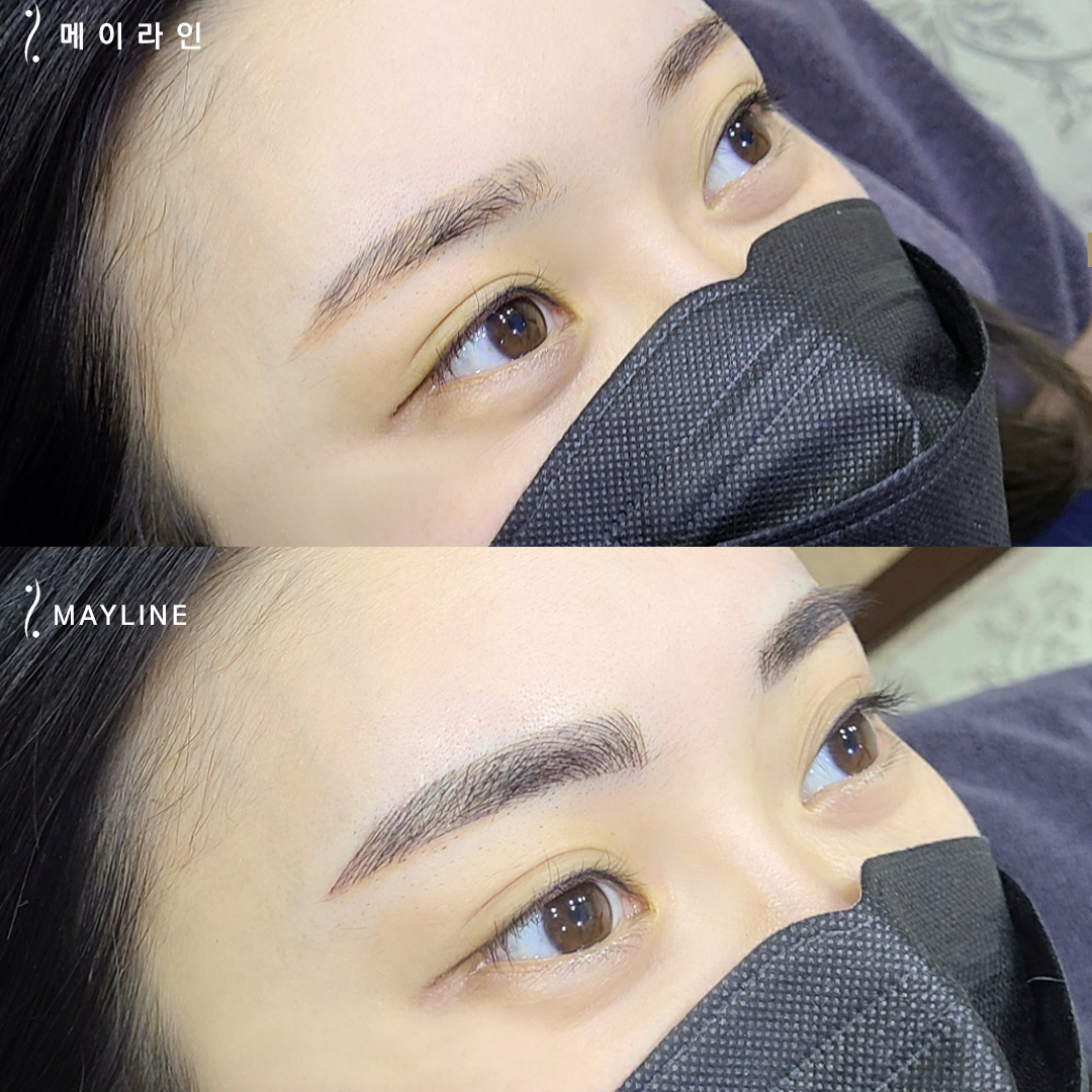  以自然纹眉显得整齐的眉毛模样