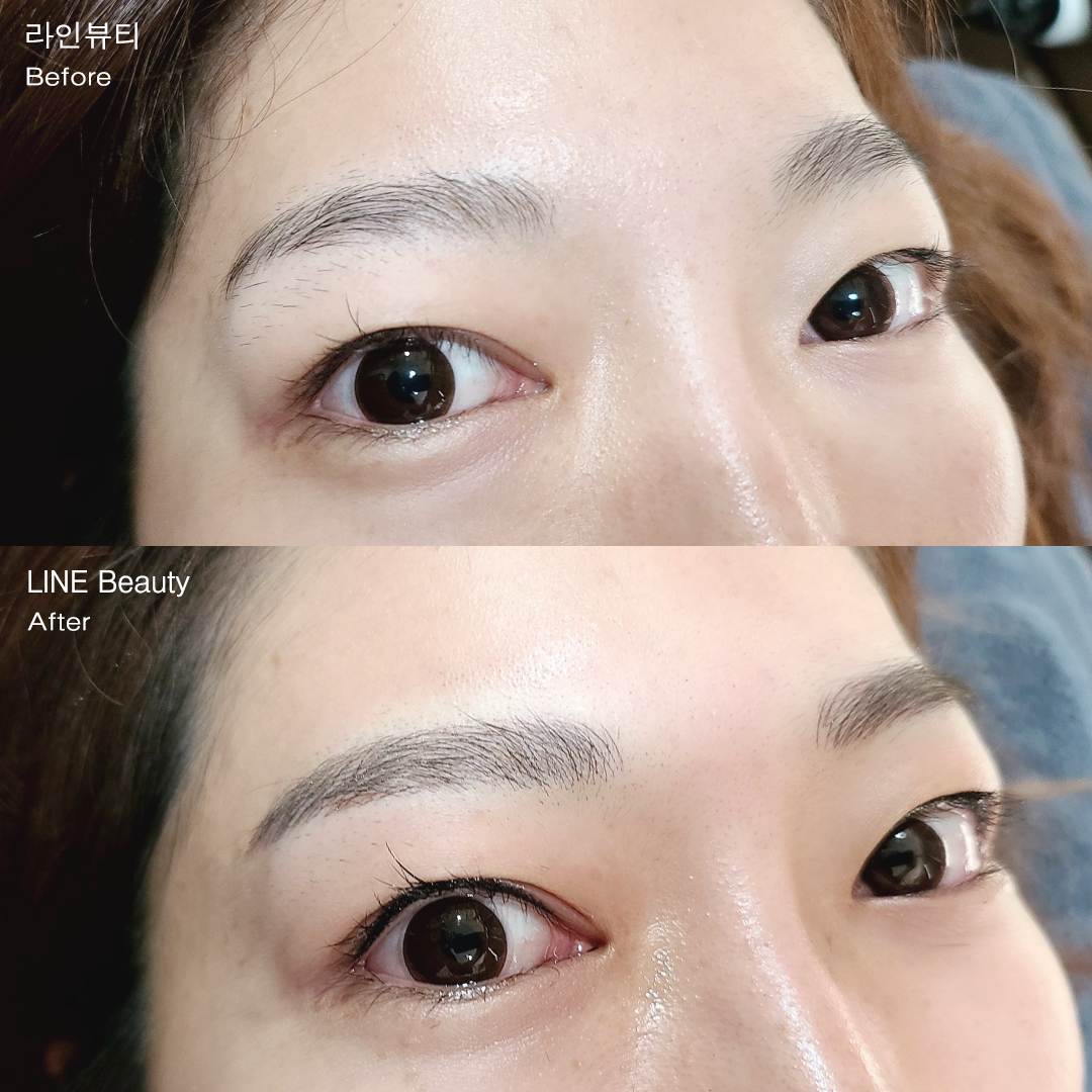 ナチュラルな3D自然眉毛と目元が鮮明になるアイライン